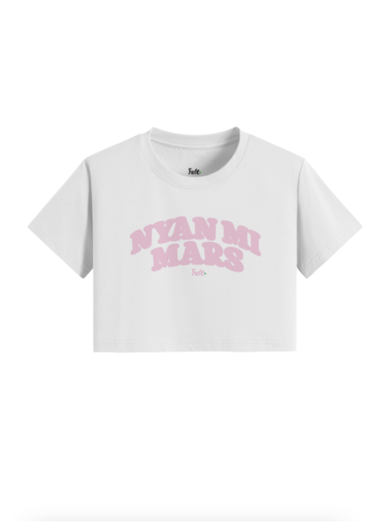 Felt Nyan Mars crop t-shirt