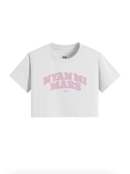 Felt Nyan Mars crop t-shirt