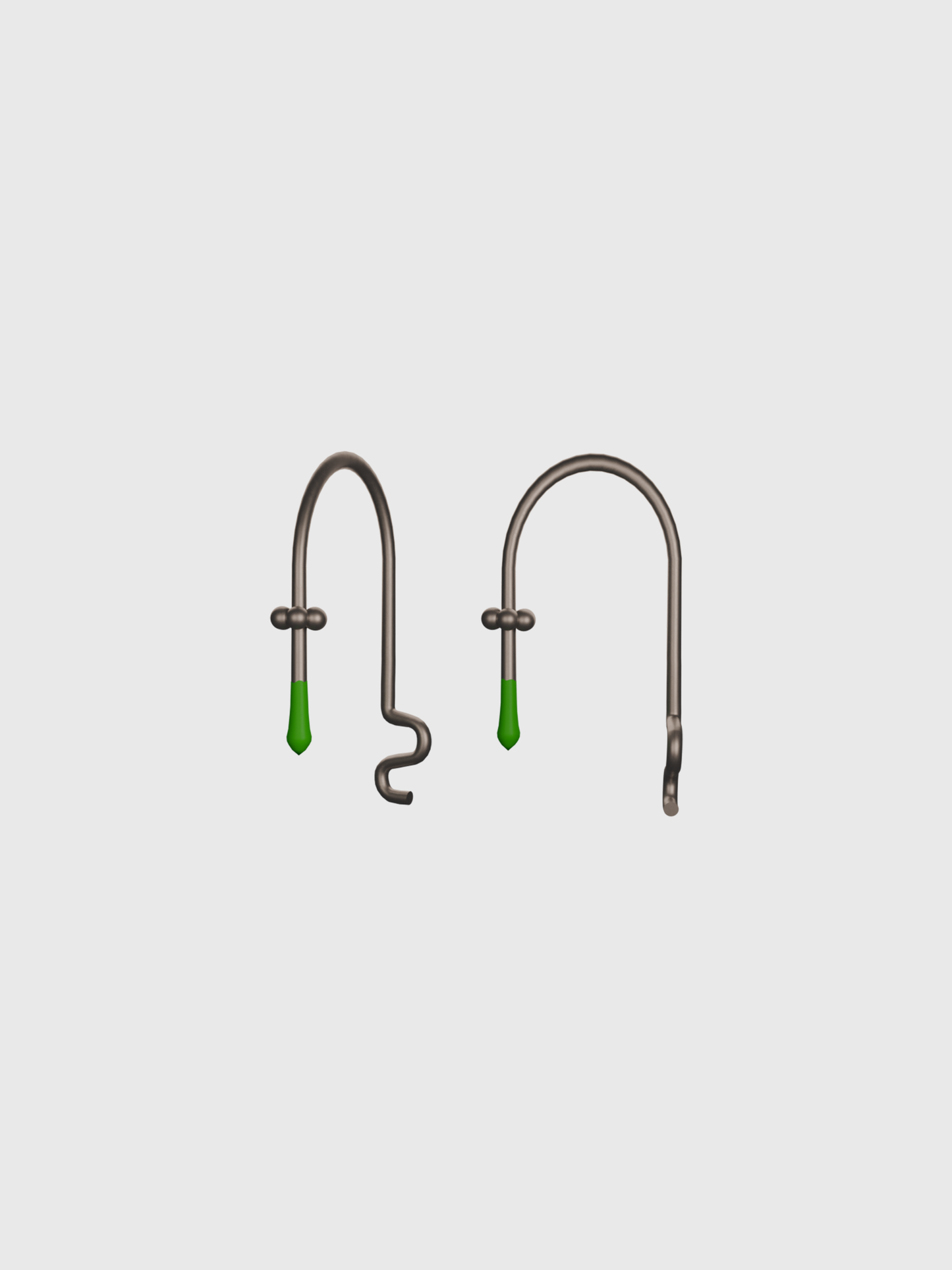 Felt One BB silver earring