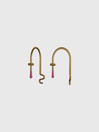 Felt One BB gold earring