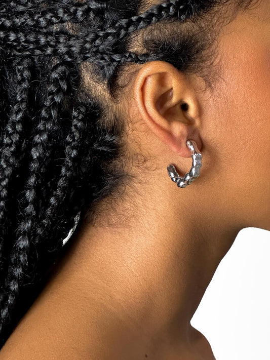 Uzai silver earring (pair)