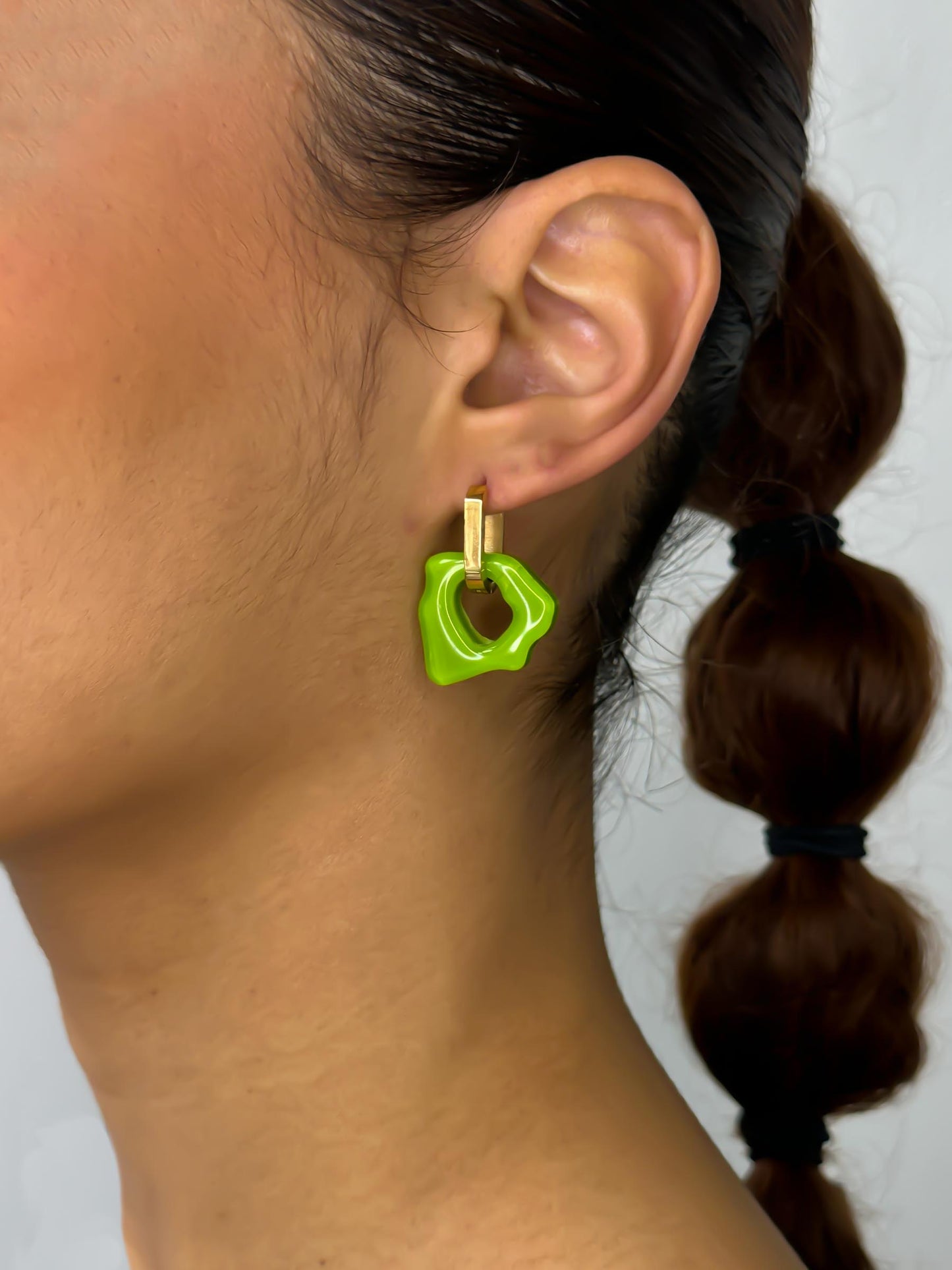 Ora deep purple gold earring 2 (pair)