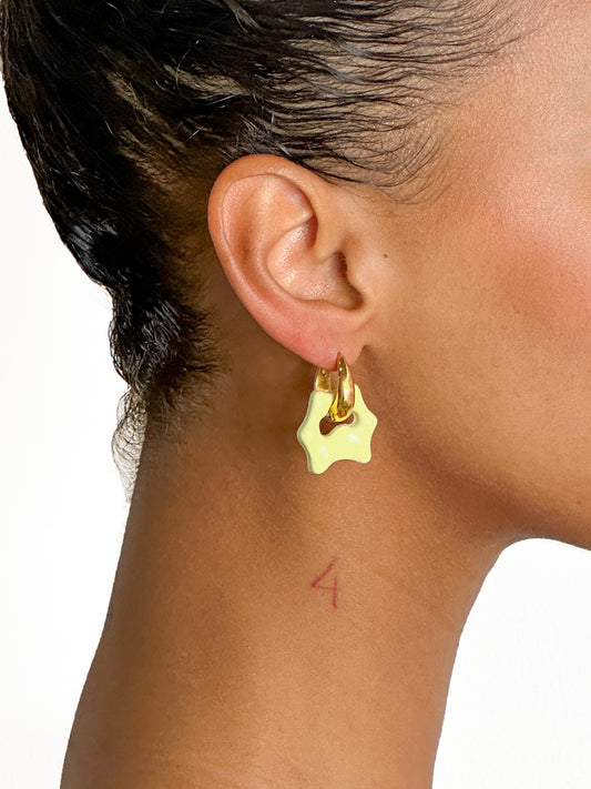 Tab Riz sage gold earring (pair)