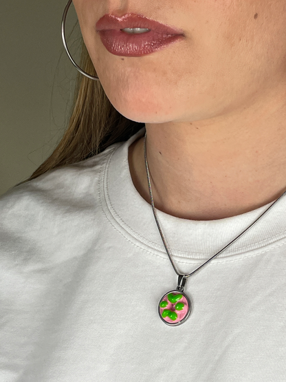 Chub watermelon silver necklace