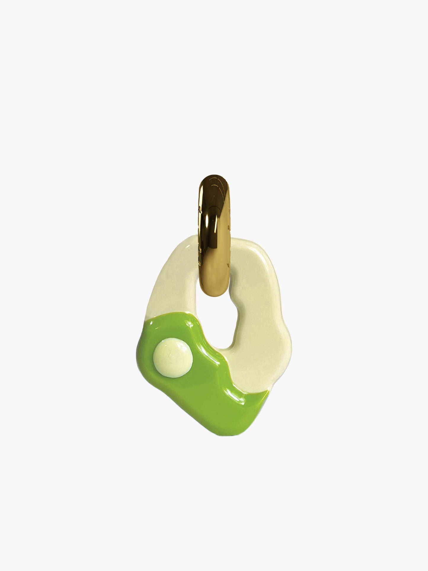 Yin Yang matcha gold earring (pair)