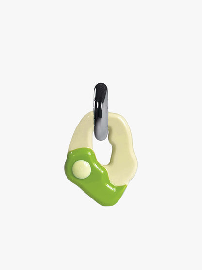 Yin Yang matcha silver earring ( pair)