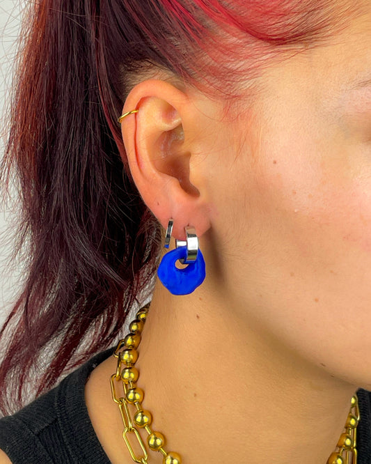 Ivy Eon blue silver earrings (pair)
