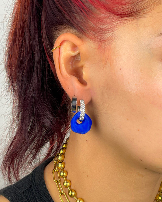 Ivy Lia blue silver earrings (pair)