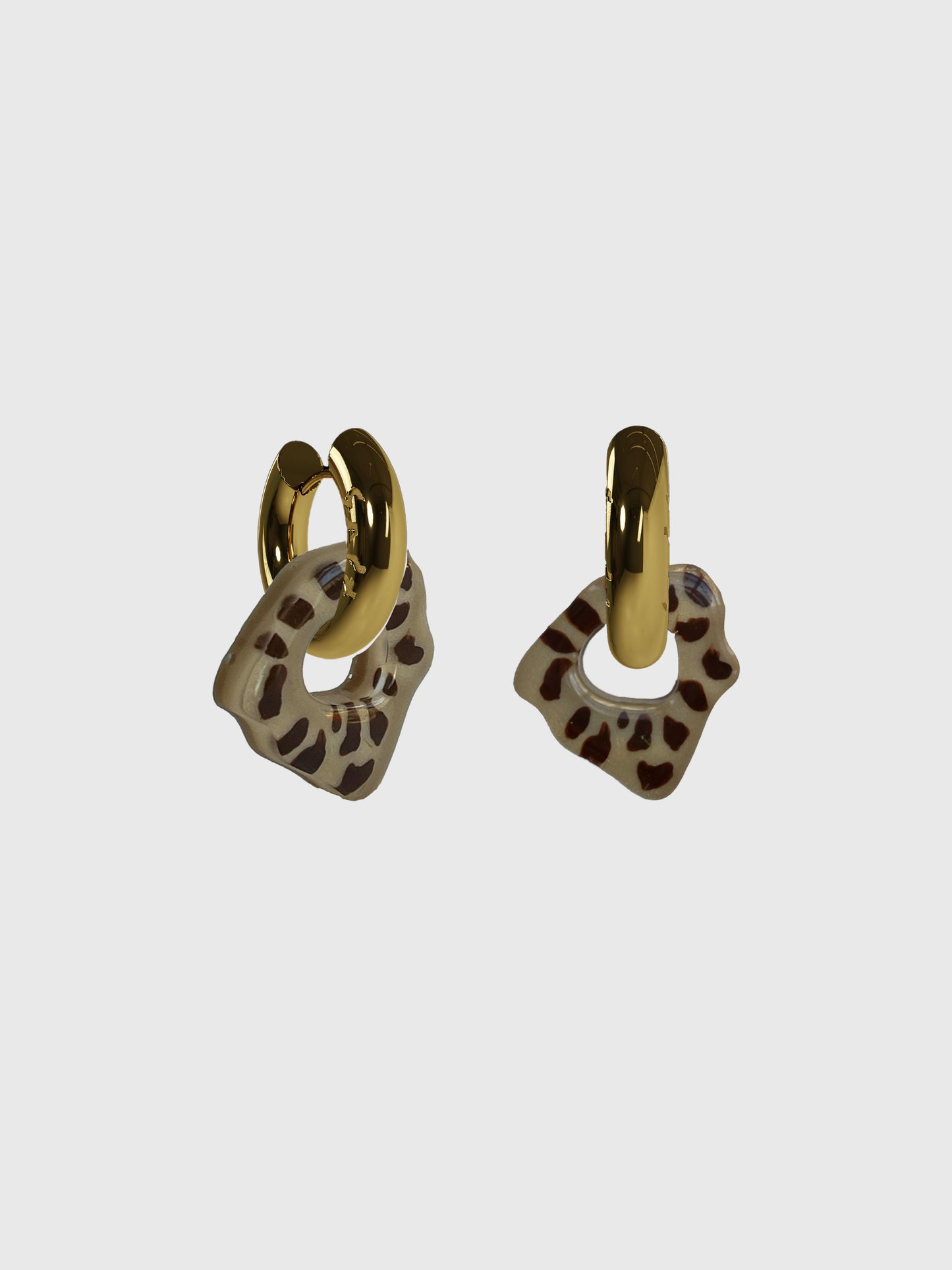 Ora JB Cheetah gold earring (pair)