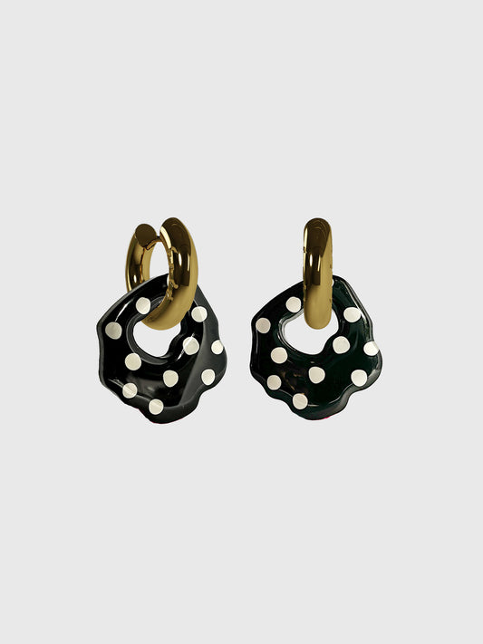 Abe PD black gold earrings (pair)