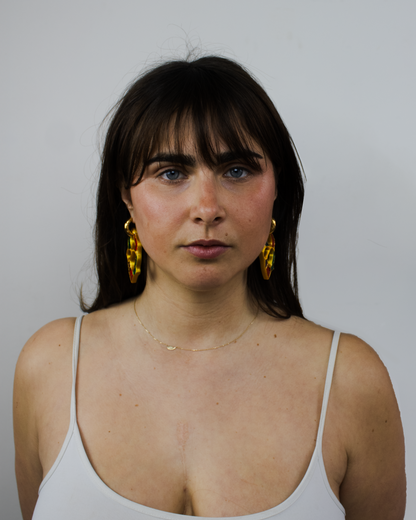 Ami JB stained glass gold earring (pair)