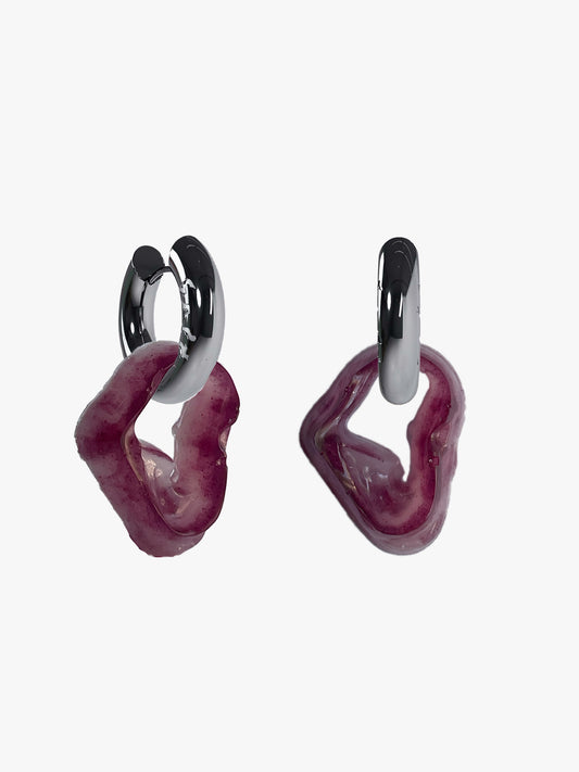 Bia Jelly plum melt silver (pair)