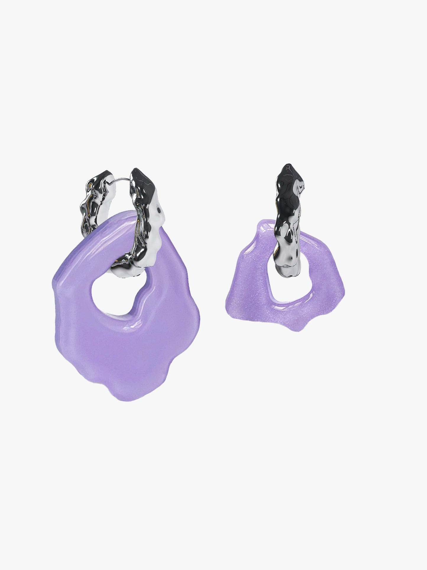 Abe Ora lilac silver earring (set)
