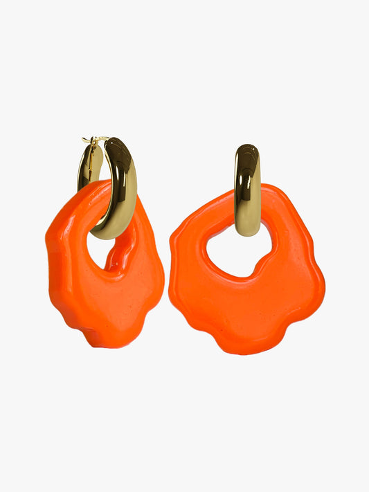 Abe orange gold earring (pair)