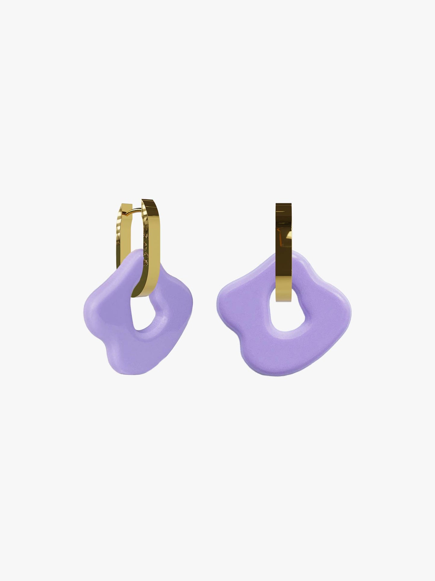 Sol lilac gold earring (pair)