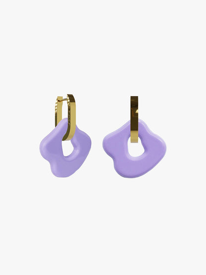 Sol lilac gold earring (pair)