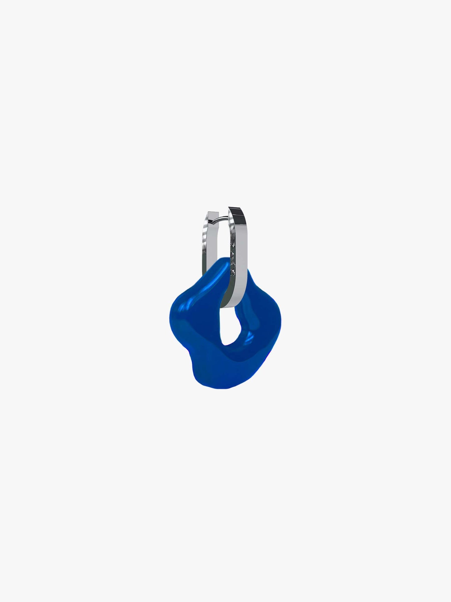 Sol petrol blue silver earring (pair)