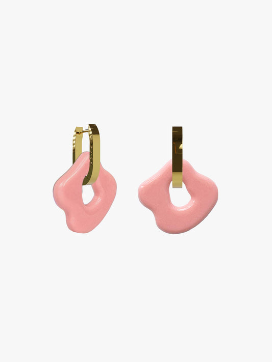 Sol powder pink gold earring (pair)