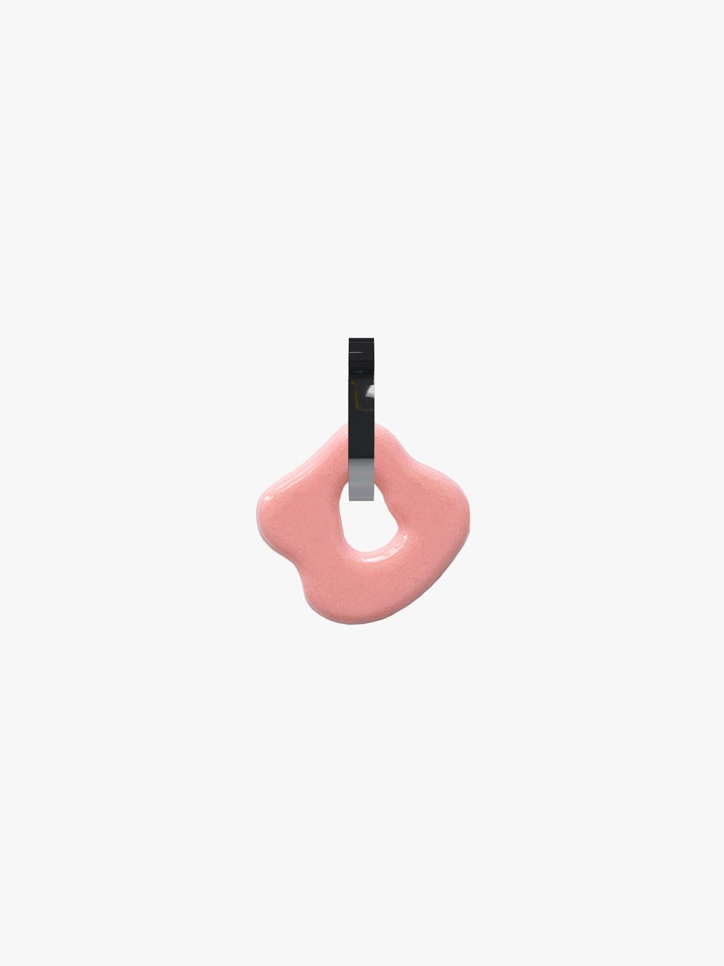 Sol powder pink silver earring (pair)