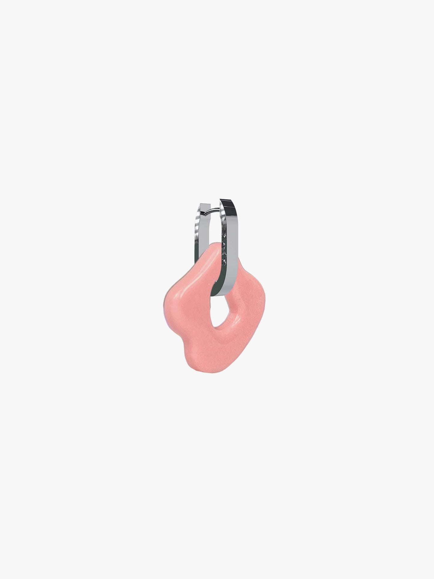 Sol powder pink silver earring (pair)