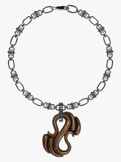 Nerm metallic brown necklace