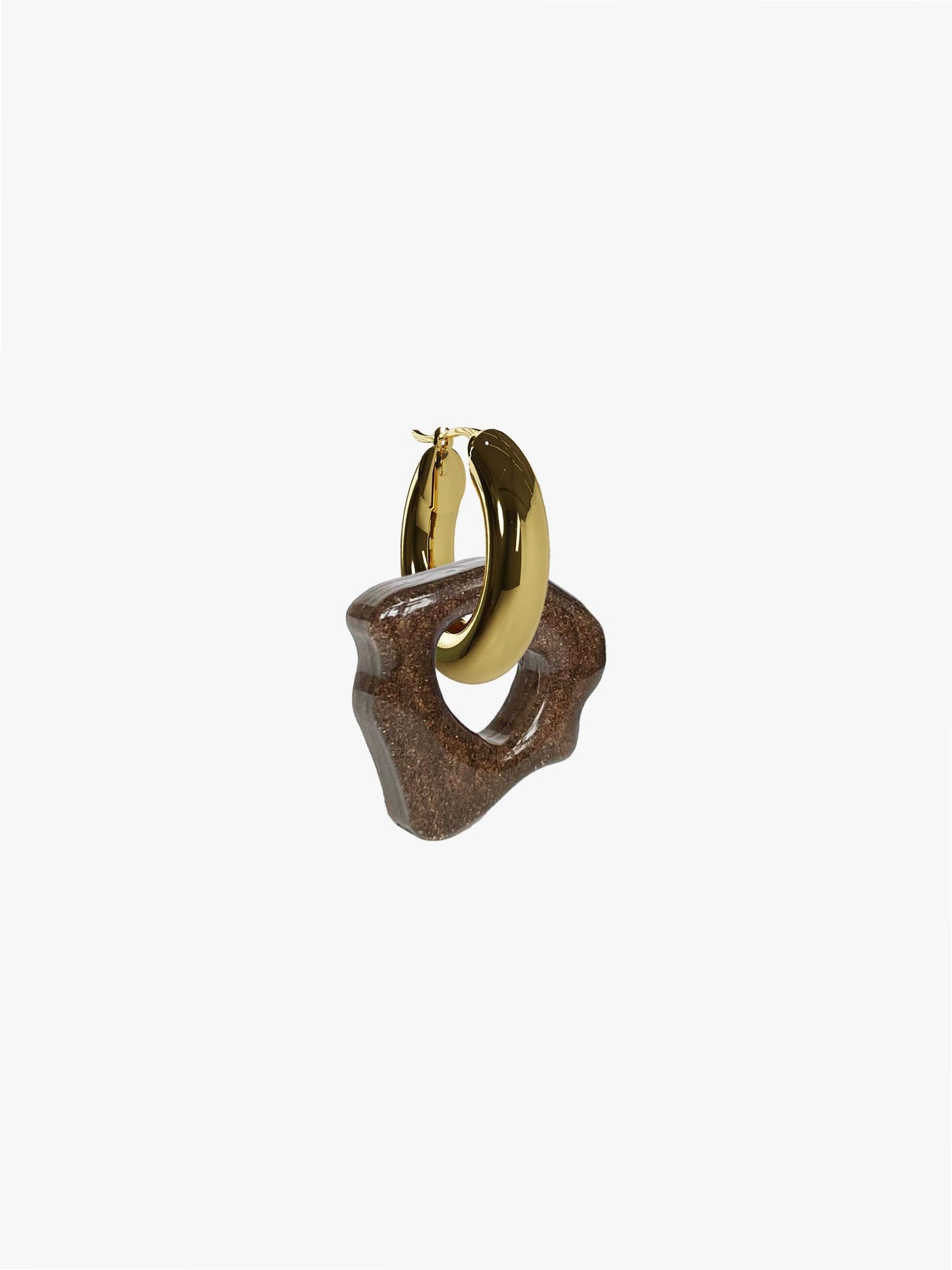 Ami Ora brown metallic earring (set)